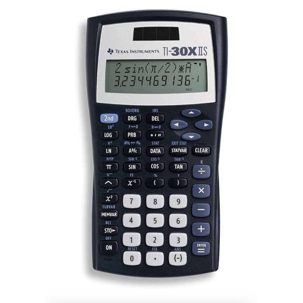 Texas Instruments TI-30XIIS Scientific Calculator - Black / Blue Accents -‎ NEW